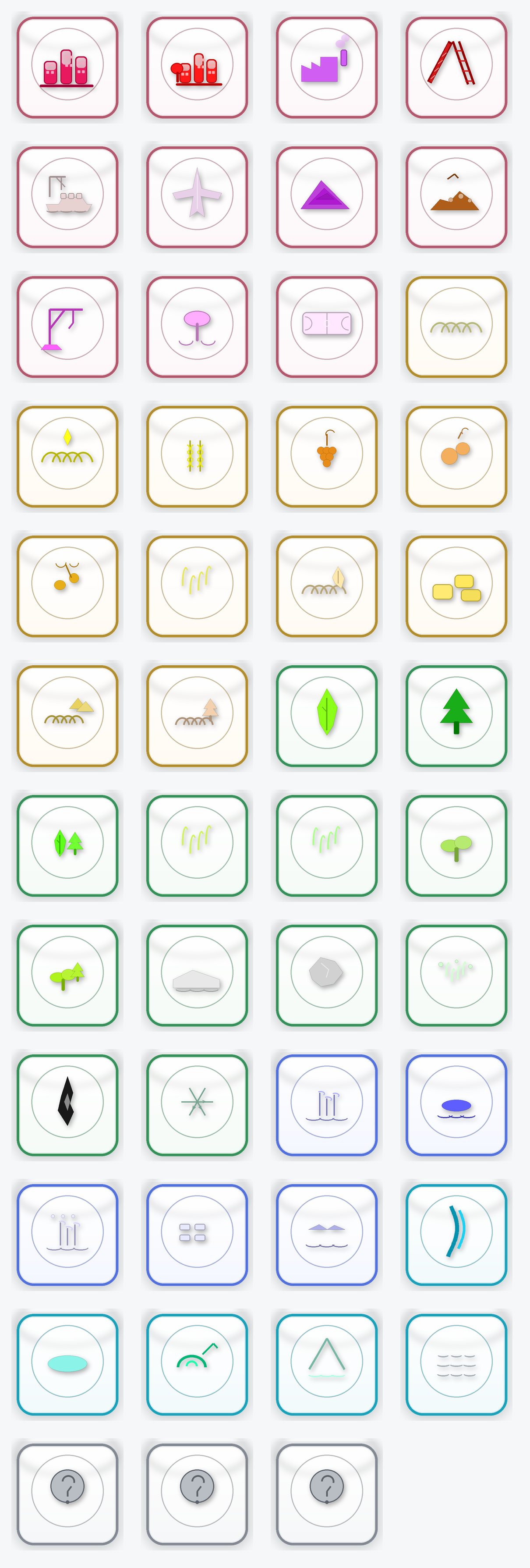 CORINE land cover icon system preview
