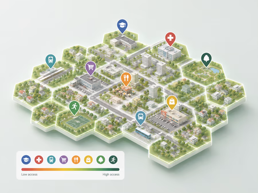 Local amenities layer preview