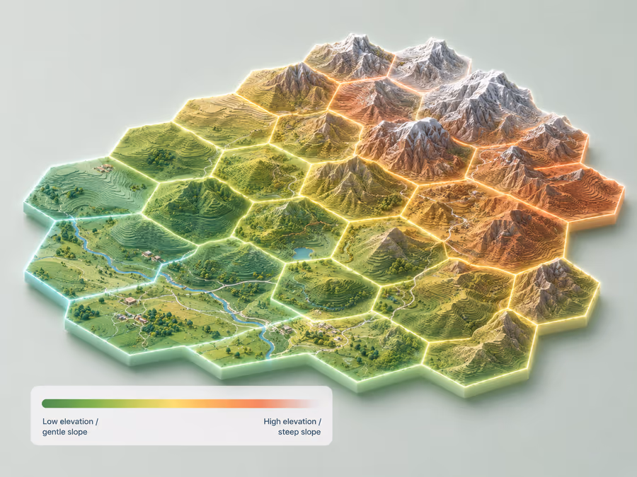 Terrain indicators layer preview